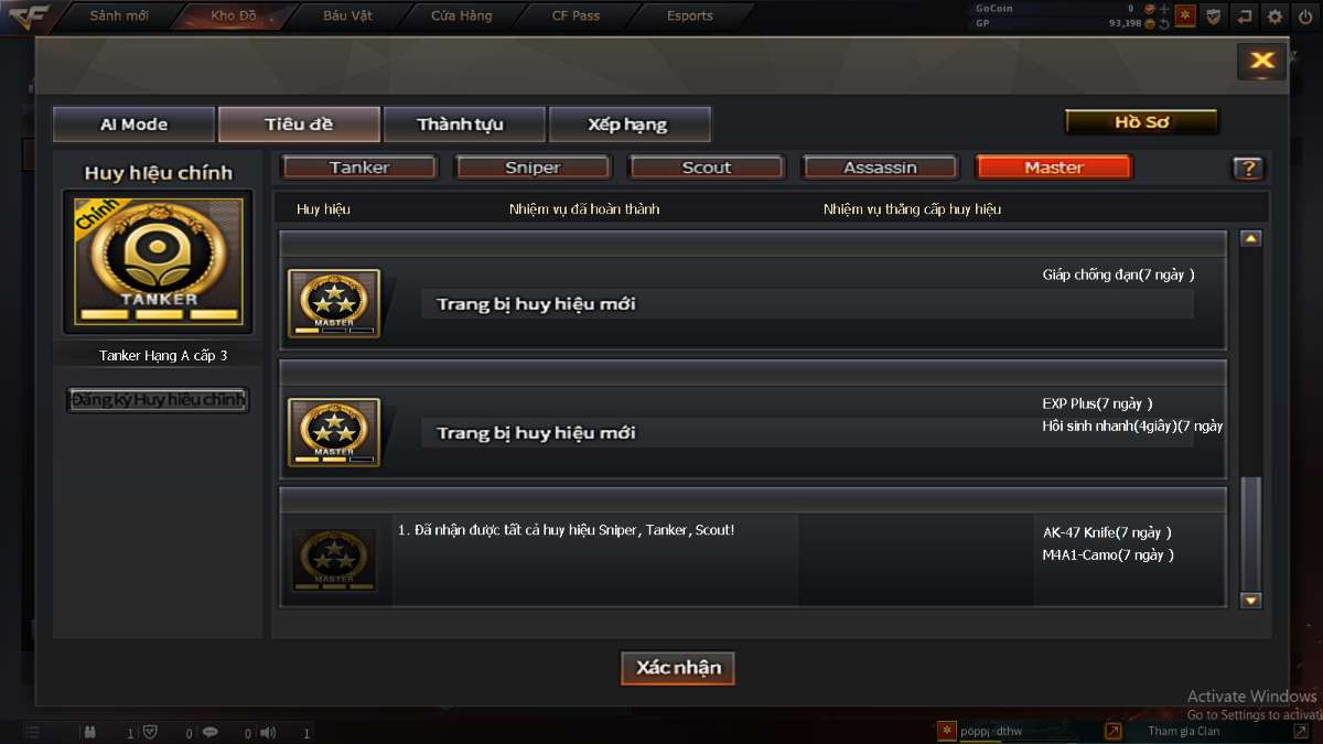 shop acc cf uy tin gia re